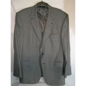 Jos A Bank‎ Signature Collection Mens Gray Houndstooth Wool Blazer 46 RG